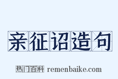 亲征诏造句是什么意思的图片